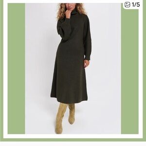 TUCKERNUCK Moss Green Torie maxi Turtleneck Sweater Dress NWT